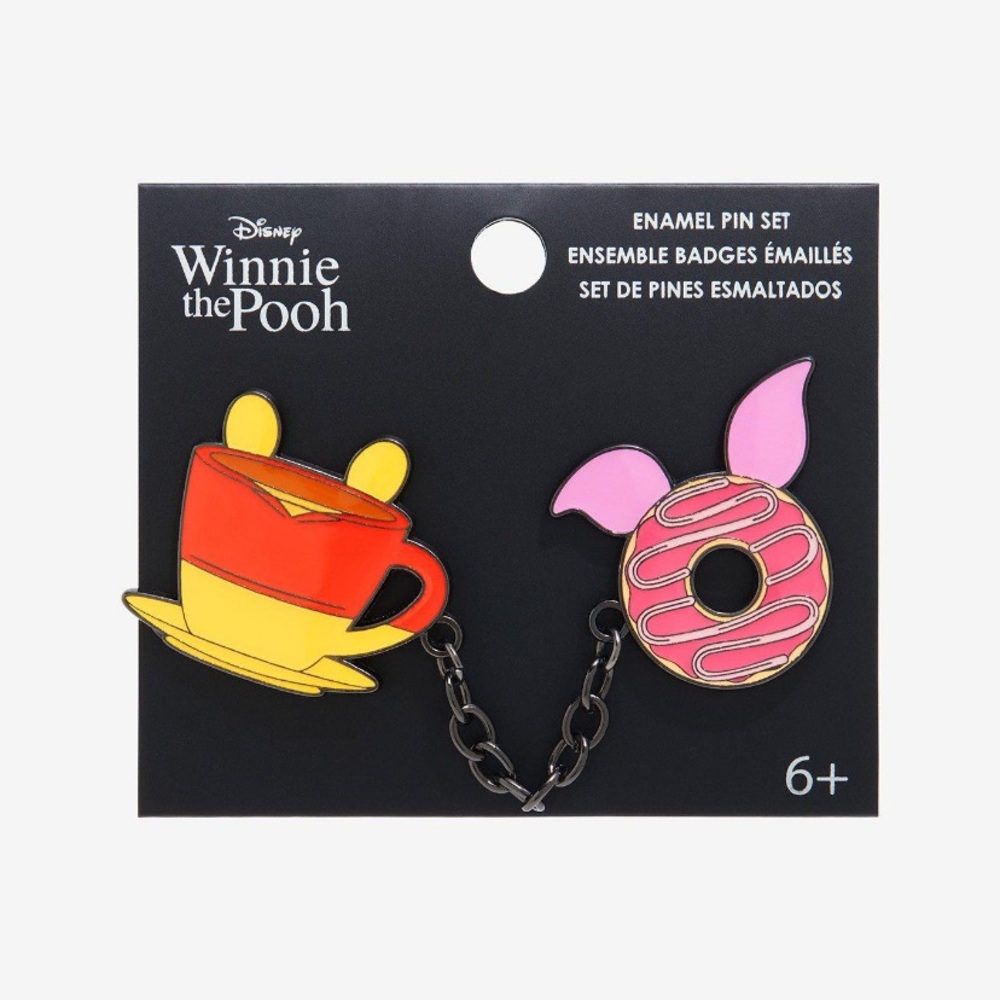 Loungefly Disney‎ Winnie The Pooh Coffee Donut Enamel Pin Set Hot Topic